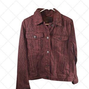 BlankNYC Size Small Reptile Rust Denim Jacket